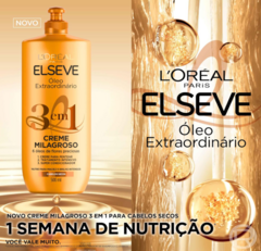 CREME MILAGROSO ELSEVE 3EM1 OLEO EXTRAORDINARIO 500ML - Bazar do Cabeleireiro | Produtos de Perfumaria para uso profissional e domestico. Melhor loja de perfumaria de Recife e Regiao metropolitana