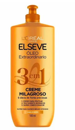 CREME MILAGROSO ELSEVE 3EM1 OLEO EXTRAORDINARIO 500ML