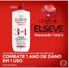 CREME MILAGROSO ELSEVE 3EM1 REPARACAO TOTAL 5 500ML