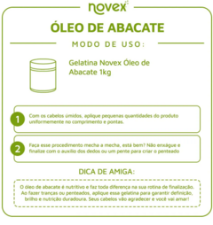 GELATINA NOVEX OLEO DE ABACATE 1KG - Bazar do Cabeleireiro | Produtos de Perfumaria para uso profissional e domestico. Melhor loja de perfumaria de Recife e Regiao metropolitana