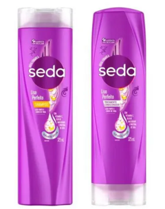 KIT SHAMPOO E CONDICIONADOR SEDA LISO PERFEITO 