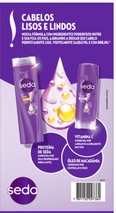 KIT SHAMPOO E CONDICIONADOR SEDA LISO PERFEITO na internet