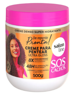 CREME PARA PENTEAR SALON LINE S.O.S ULTRA GLOSS 500G