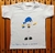 Remera blanca pirata azul