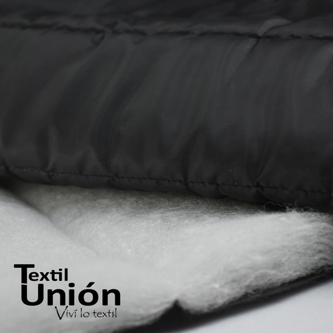 MATELASSÉ DE TAFETA-NEGRO BASTONES DE 10 CM/GUATA 200 GRS