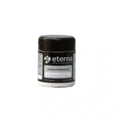 Acrílico Eterna Profesional Blanco de Titanio x 60 ml