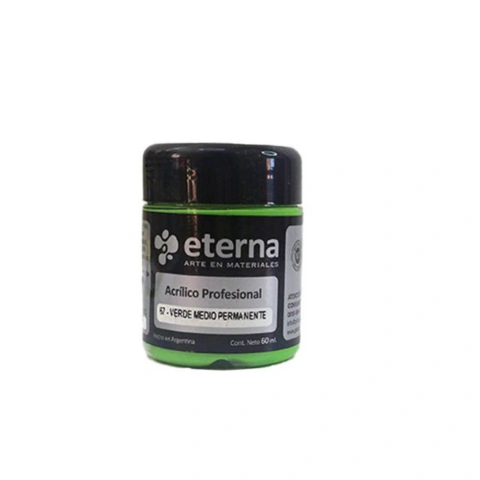Acrílico Eterna Profesional Verde Medio Permanente x 60 ml