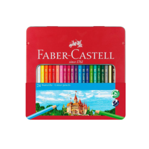 Lapices de colores Faber Castell lata x 24