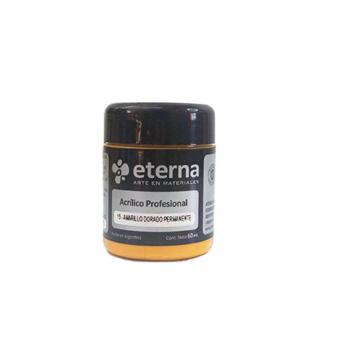 Acrílico Eterna Profesional Amarillo Dorado Permanente x 60 ml