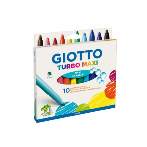 Marcadores de colores Giotto Turbo Maxi x 10