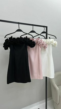 VESTIDO LAÍS PRETO - HOT PINK 