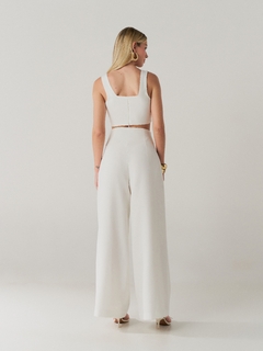 CALÇA PANTALONA JULIA OFF WHITE - comprar online
