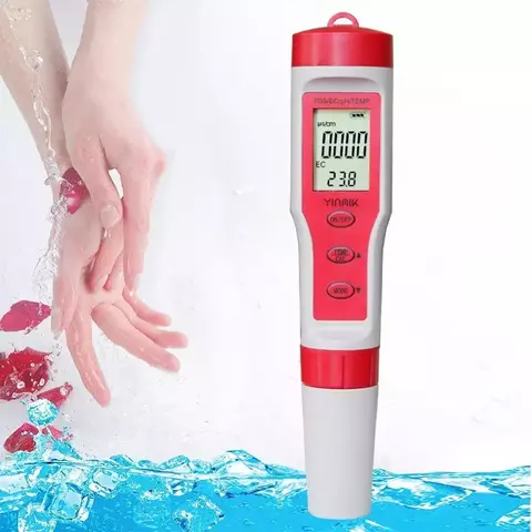 Medidor 4 En 1 (pH/Ec/Tds/Temp) Auto Calibración, HEDAO