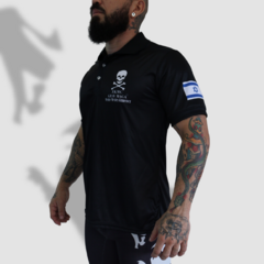 Camisa Polo Dry-fit Preta Caveira - comprar online