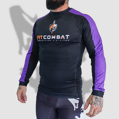 Rash Guard Manga Longa Fit Combat Grad. Roxa