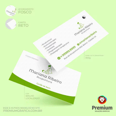 Cartão de Visita Acupunturista Alívio - Top