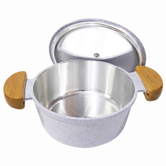 Caçarola em alumínio fundido Lunna - Branco mesclado - comprar online