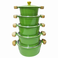 Jogo de caçarolas Lunna - Verde mesclado - 5 peças - comprar online
