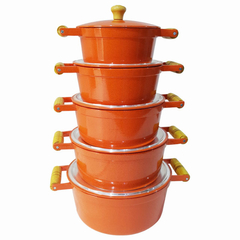 Jogo de caçarolas Colors - Laranja mesclado - 5 peças - comprar online