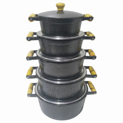 Jogo de caçarolas Colors - Preto craquelado - 5 peças - comprar online