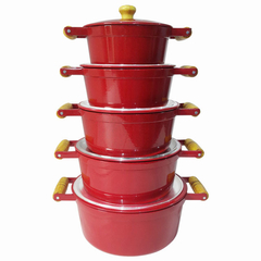 Jogo de caçarolas Colors - Vermelho mesclado - 5 peças - comprar online