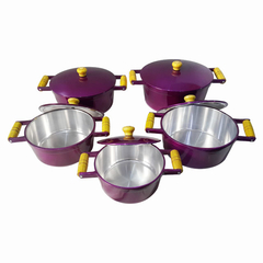 Jogo de caçarolas Colors - Violeta Verniz - 5 peças