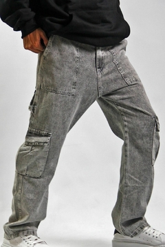JEAN MOM CARGO GRIS C65 en internet