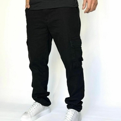 Jean mom cargo negro c77 - tienda online