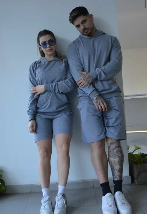 Conjunto gris rustico