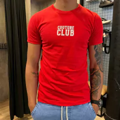 Remera cumplida Couture roja - comprar online
