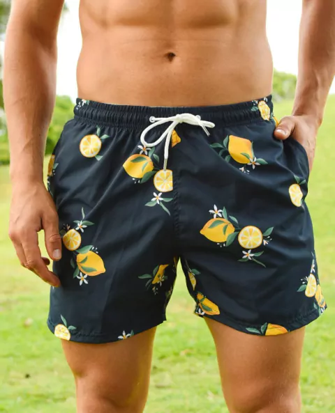 Short de baño estampado