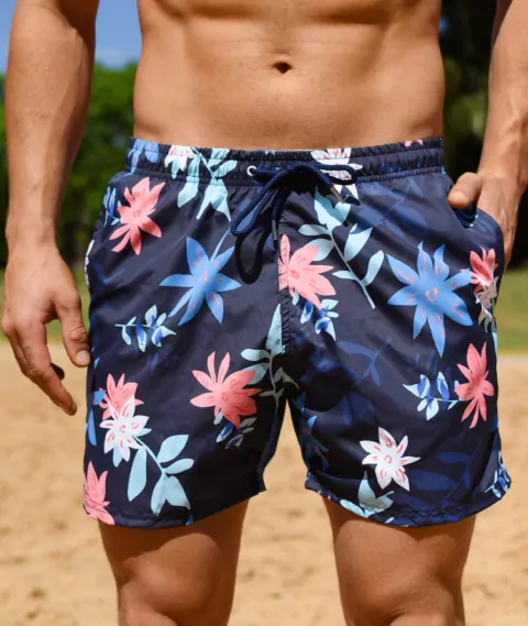 Short de baño estampado