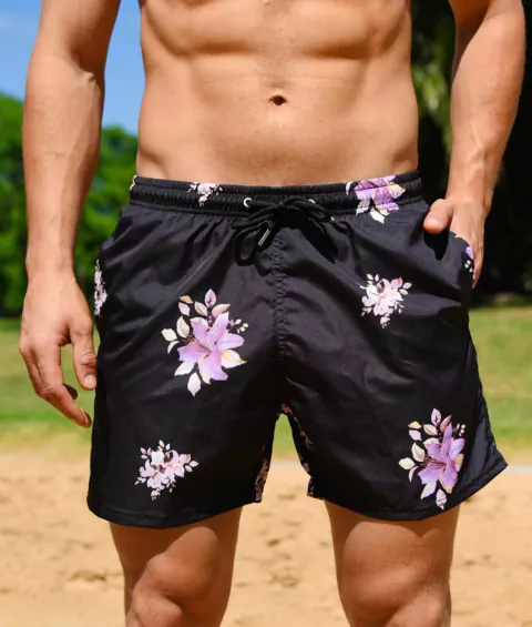 Short de baño estampado