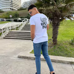 remera good vibes blanca - tienda online