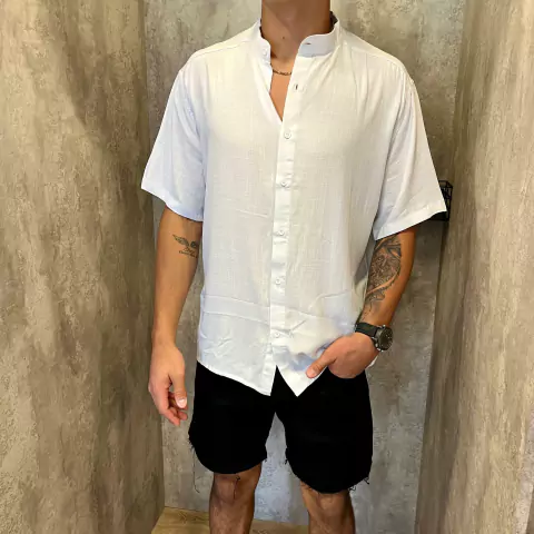 Camisa lino mao blanca