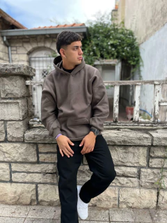 Canguro frizado liso choco - comprar online