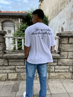 Remera Look over blanca - DLO