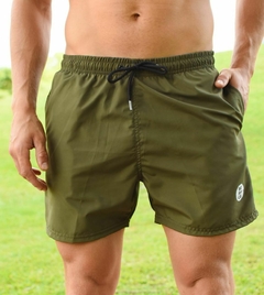 Short de baño verde militar