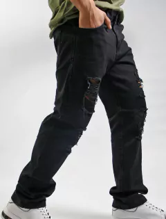 JEAN MOM NEGRO ROTURAS C64 - comprar online