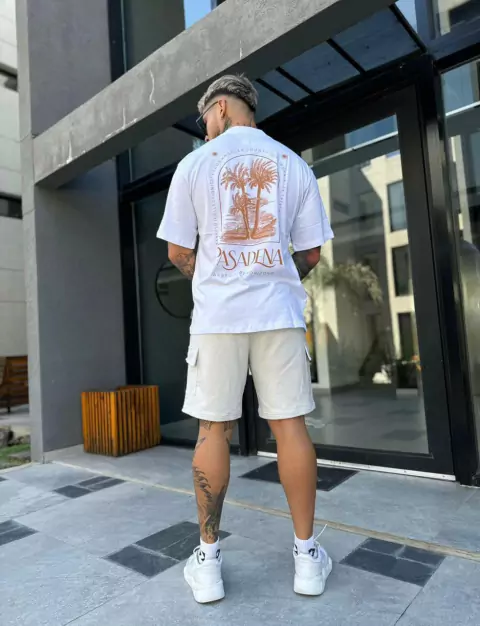 Remera over pasadena blanca