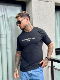 Remera paris lycra negra - comprar online