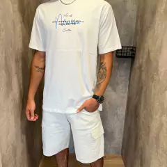 Remera over Smile blanca - DLO