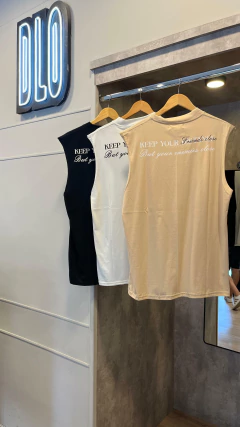 Sudadera over keep beige - tienda online