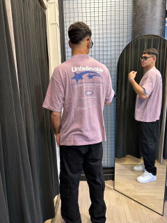 Remera washed estrella lila - tienda online