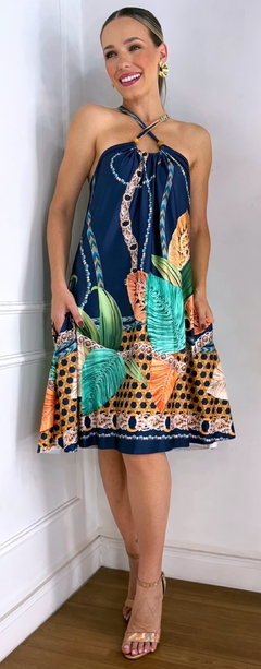 VESTIDO BEL ALÇA GOLA REDONDA - Moda S Basso