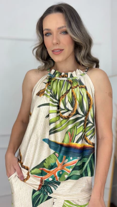 Blusinha Fluit Gola Grafiato - loja online