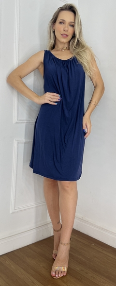 VESTIDO FIORELLA ALÇA FRANZIDO FR - Moda S Basso