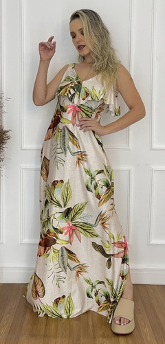 VESTIDO L V BABADO ALCINHA - Moda S Basso