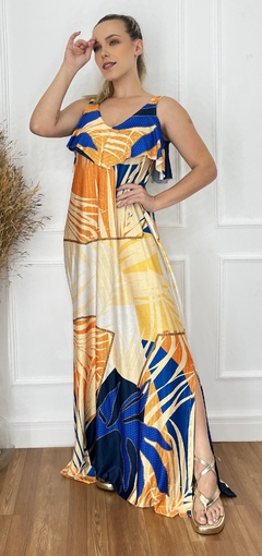 VESTIDO L V BABADO ALCINHA