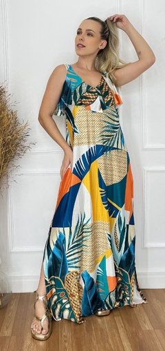 VESTIDO L V BABADO ALCINHA